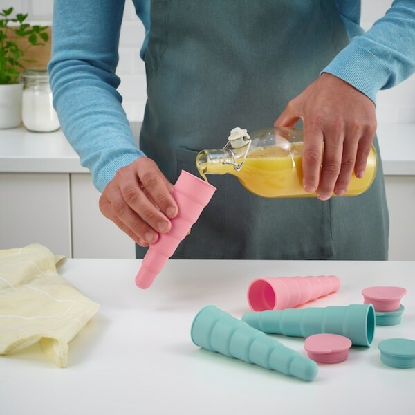 Bild 3 von UPPFYLLD  Form für Eis, aufklappbar türkis/rosa