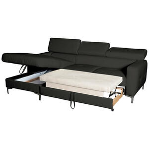 Livetastic ECKSOFA Schwarz