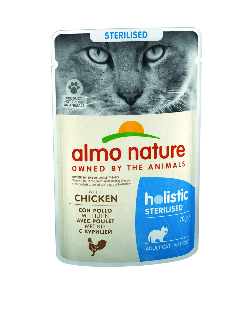 Bild 1 von Almo nature Almo Holistic Sterilised 30x70g mit Huhn