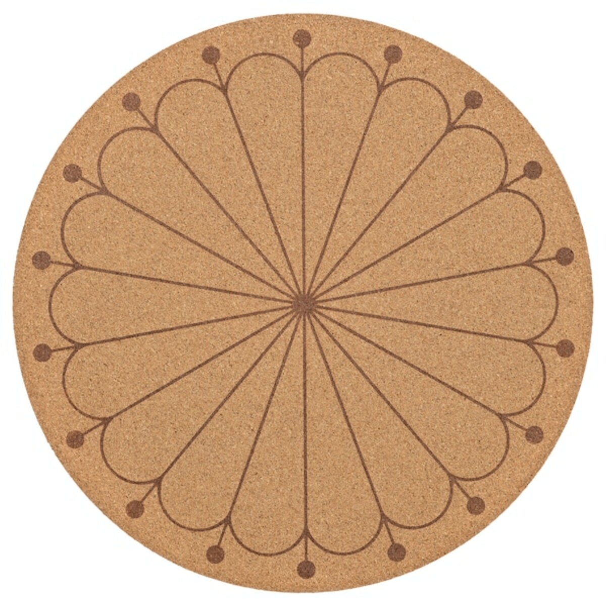 Bild 1 von SVARTVIDE  Tischset, Kork/gemustert