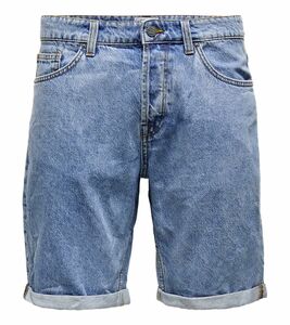 ONLY & SONS Herren Jeans-Shorts Bermuda Avi Life Blau