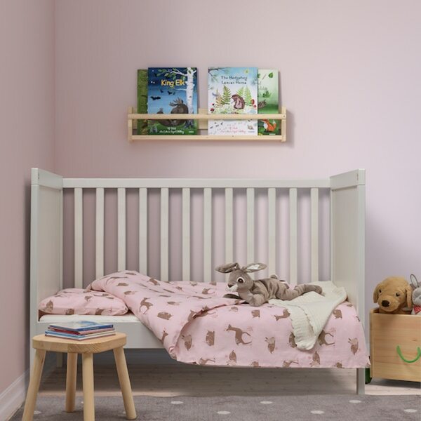 Bild 3 von TROLLDOM  Bettwäsche-Set f Babybett, 2-teilig, Hirschmuster/rosa