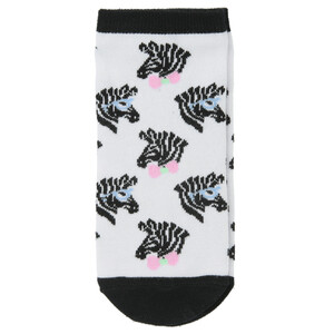 1 Paar Damen Sneaker-Socken mit Zebra-Motiven
