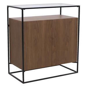 Livetastic SIDEBOARD Schwarz, Walnuss