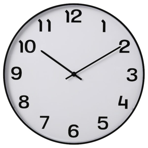 Bild 1 von PLUTTIS  Wanduhr, schwarz