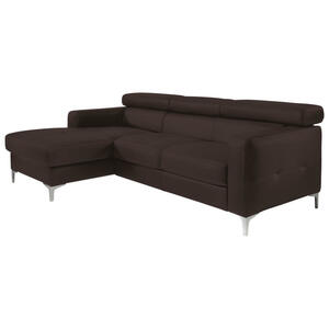 Livetastic ECKSOFA Dunkelbraun