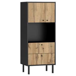 MID.YOU HIGHBOARD Schwarz, Eiche Wotan