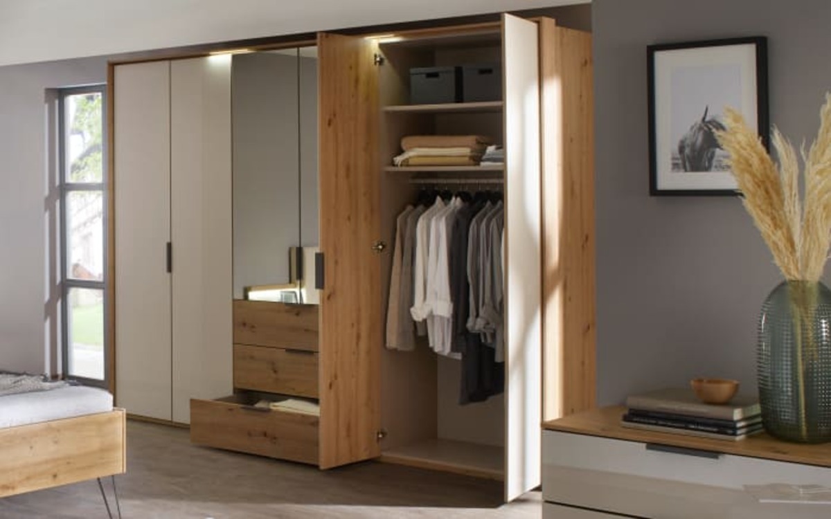 Bild 3 von Schlafzimmer Seamo in Eiche Artisan Nachbildung, Liegefläche ca. 180 x 200 cm