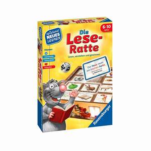 Ravensburger Lernspiel "Die Lese-Ratte" Spielen und Lernen für Kinder ab 6-10 Jahren für 1-4 Spieler