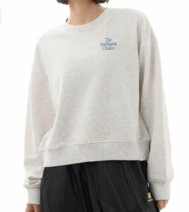 New Balance Damen Sweater Rundhals-Pullover Athletics Intelligent Choice Crew Grau/Weiß