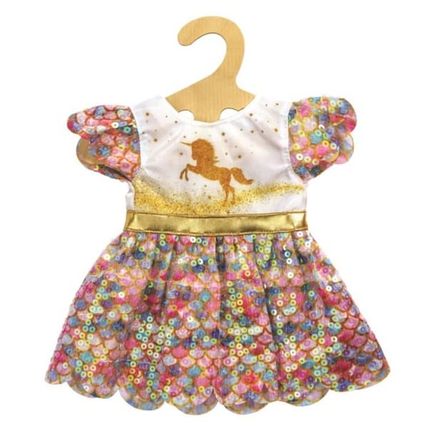 Bild 1 von Puppen-Glitzerkleid - Einhorn Goldy - Gr&ouml;&szlig;e 35 - 45 cm