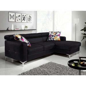 Livetastic ECKSOFA Schwarz