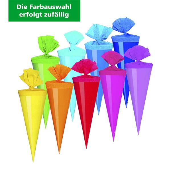 Bild 1 von Schultüte 15 cm rund (Farbauswahl erfolgt zufällig)