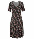 Bild 1 von BOYSEN´S Damen Jerseykleid Midi-Kleid mit Blumenprint 780916 Schwarz