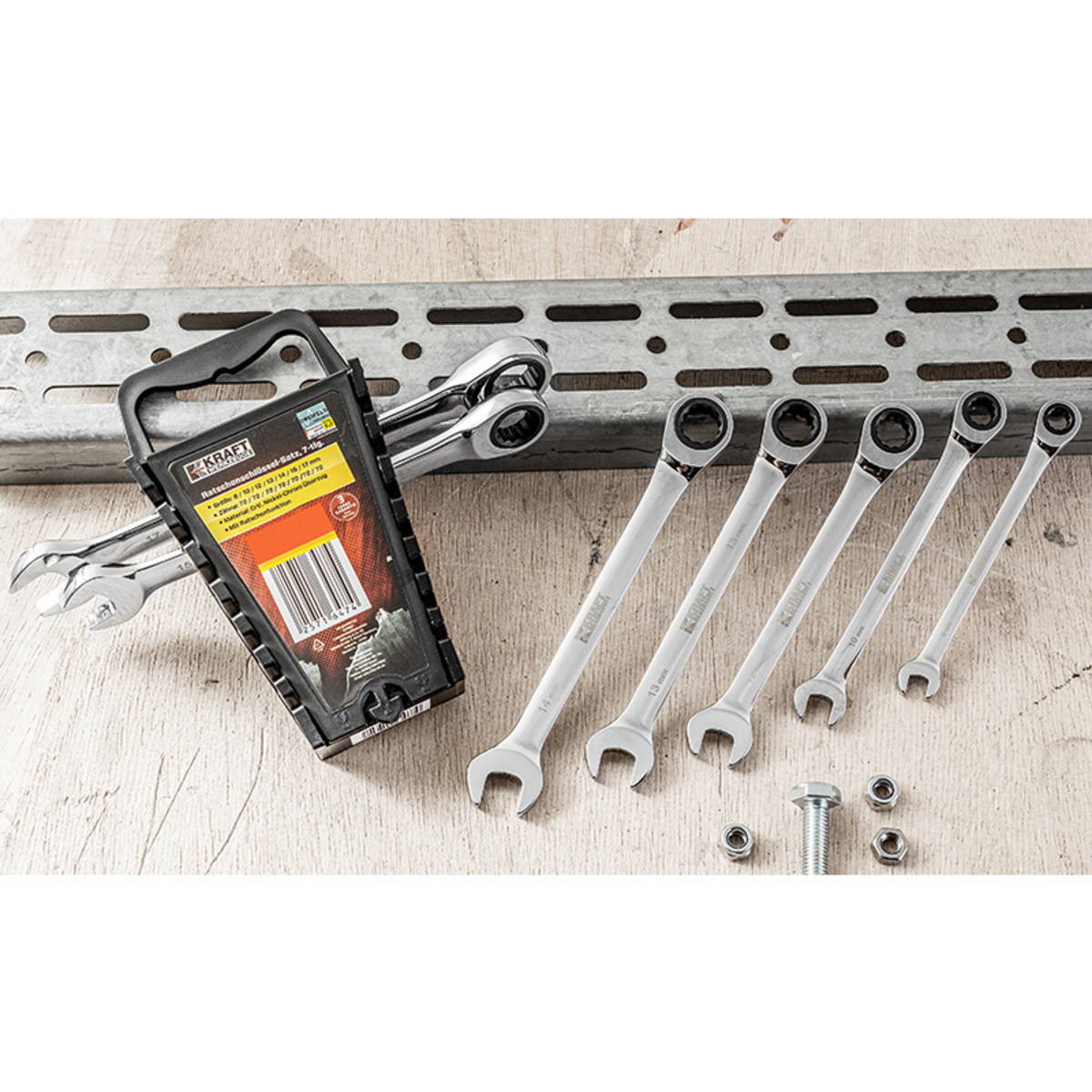 Bild 1 von Kraft Werkzeuge Ratschenschlüssel-Satz 7tlg.