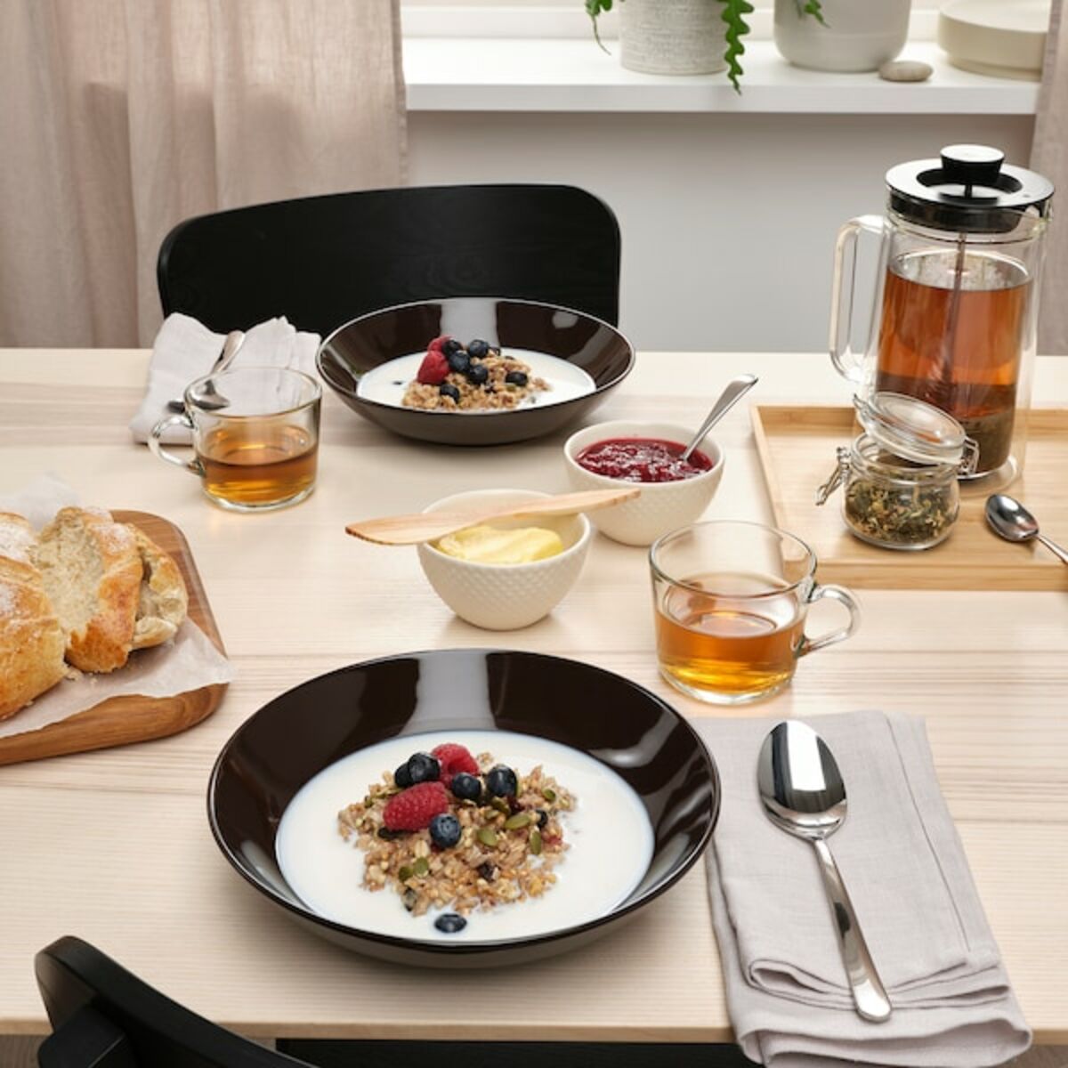 Bild 3 von FÄRGKLAR  Tiefer Teller, glänzend braun