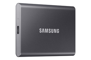 SAMSUNG Portable SSD T7 Festplatte, 2 TB SSD, extern, Titan grey