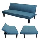 Bild 1 von Schlafsofa MCW-J17, Couch Klappsofa Gästebett Bettsofa, Schlaffunktion Stoff/Textil ~ türkis-blau