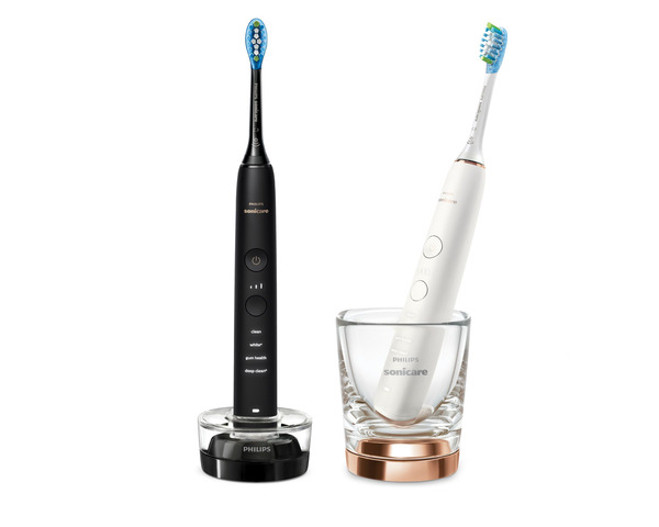 Bild 1 von PHILIPS Sonicare HX9914/57 DiamondClean 9000 Doppelpack Elektrische Zahnbürste Schwarz/Rose Gold