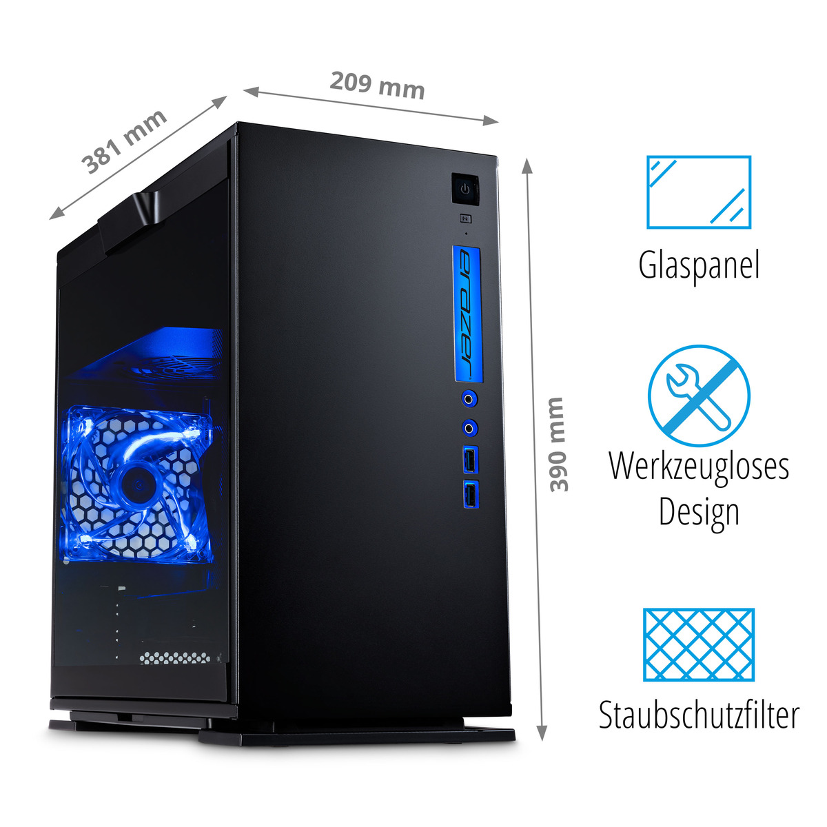 Bild 2 von MEDION ERAZER® Engineer E10, Windows 11 Home, Gaming PC mit Intel® Core™ i5 Prozessor , 16 GB RAM 512 MB SSD NVIDIA GeForce RTX™ 3050 8