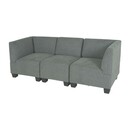 Bild 1 von Modular 3-Sitzer Sofa Couch Moncalieri, Stoff/Textil ~ grau, hohe Armlehnen