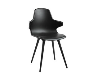 Stuhl »T2020« mit Kunststoffbeinen, 2er-Set, schwarz