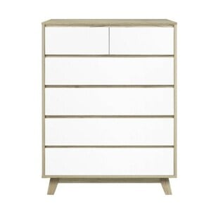 CASAVANTI Kommode 80 x 118 cm Holzdekor/weiß