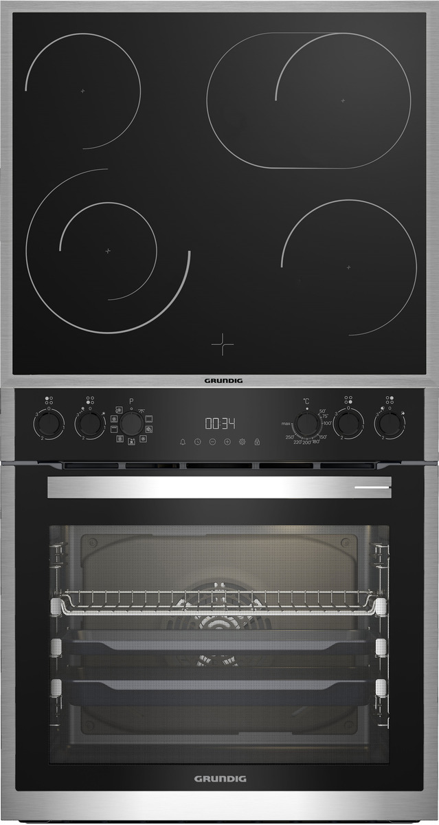 Bild 1 von GRUNDIG GEHM19310B, Einbauherdset (Glaskeramik, A+, 72 Liter)