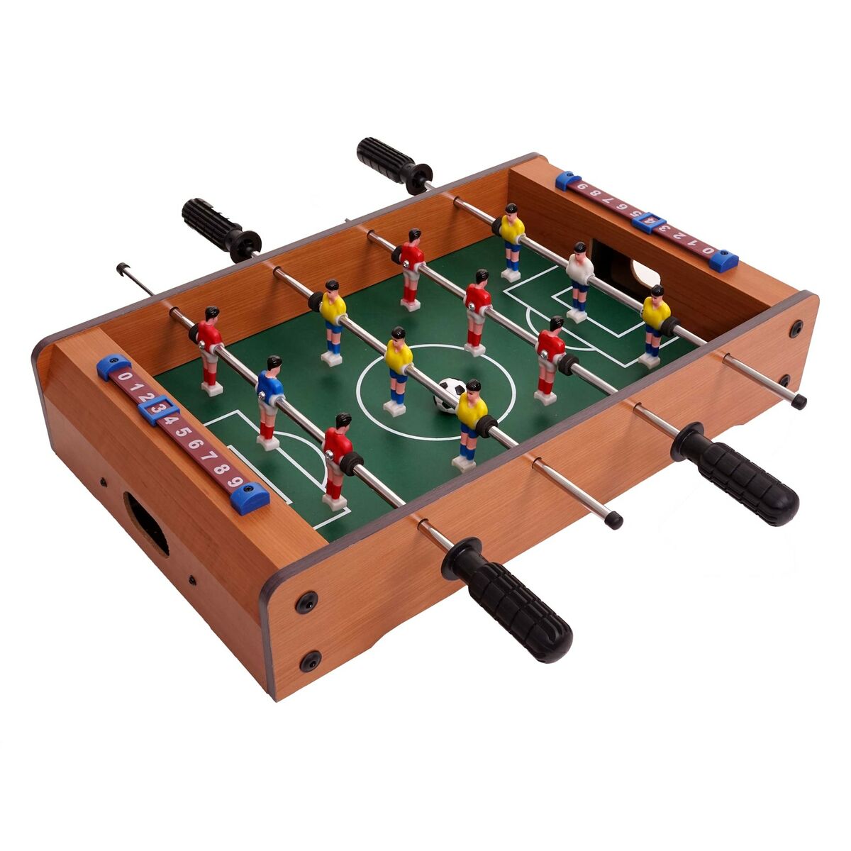 Bild 1 von Mini Fußballkicker MCW-J68, Tischspiel Tischkicker inklusive Zubehör, Holz 51x31x10cm