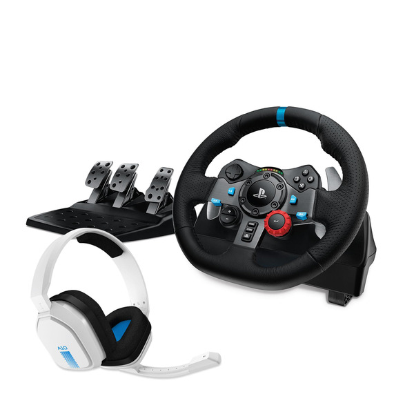 Bild 1 von LOGITECH G29 Driving Force Rennlenkrad und Bodenpedale für PS5, PS4, PC, Mac + Astro A10 Gen 1 Gaming Headset, Kabelgebundenes Wheel: Schwarz Headset: Weiß