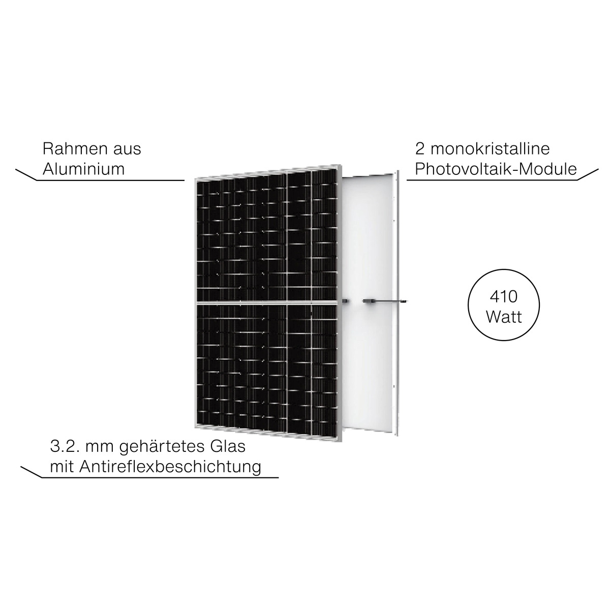 Bild 1 von ABSAAR Solar Balkonkraftwerk AB-SP1 Balkon-Solaranlage