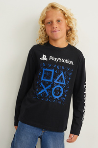 C&A PlayStation-Langarmshirt, Schwarz, Größe: 176