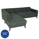 Bild 1 von Ecksofa MCW-J60, Couch Sofa mit Ottomane links, Made in EU, wasserabweisend ~ Kunstleder grau