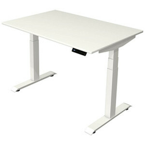 Kerkmann Move 4 elektrisch höhenverstellbarer Schreibtisch weiß rechteckig, T-Fuß-Gestell weiß 120,0 x 80,0 cm
