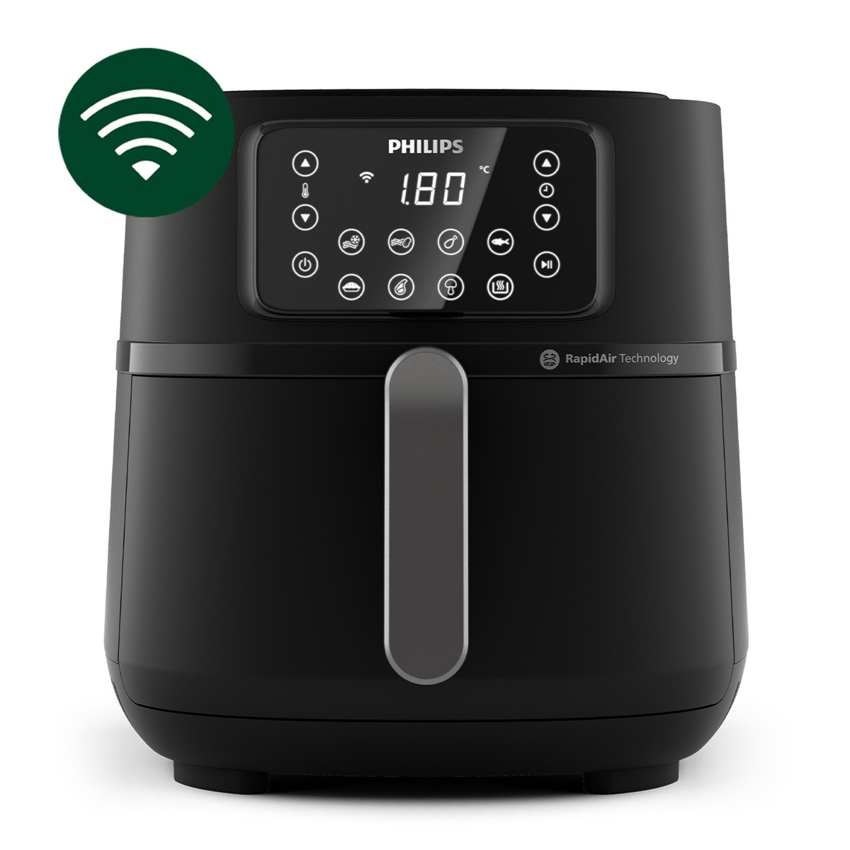 Bild 1 von PHILIPS HD9285/90 Connected Airfryer XXL Series 5000 7.2L Heißluftfritteuse 2000 Watt Schwarz/Dunkles Silber