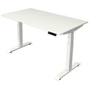 Kerkmann Move 4 elektrisch höhenverstellbarer Schreibtisch weiß rechteckig, T-Fuß-Gestell weiß 140,0 x 80,0 cm