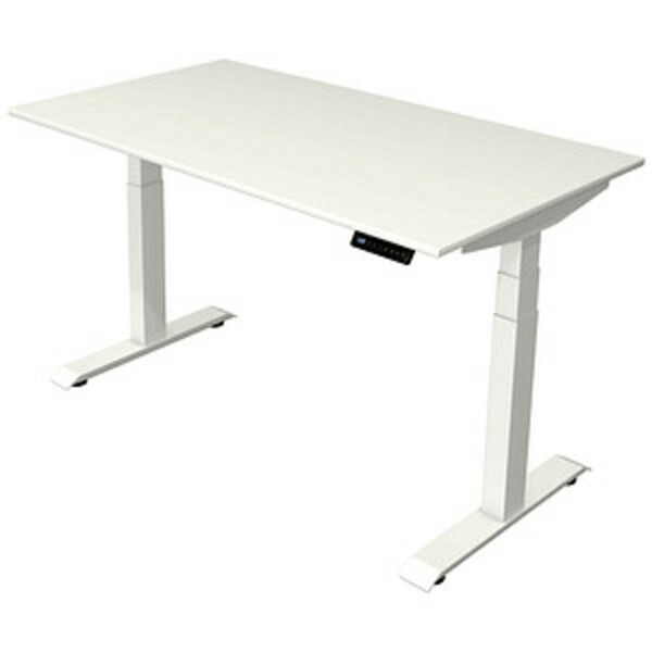 Bild 1 von Kerkmann Move 4 elektrisch höhenverstellbarer Schreibtisch weiß rechteckig, T-Fuß-Gestell weiß 140,0 x 80,0 cm