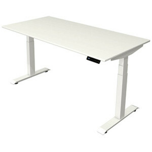 Kerkmann Move 4 elektrisch höhenverstellbarer Schreibtisch weiß rechteckig, T-Fuß-Gestell weiß 160,0 x 80,0 cm