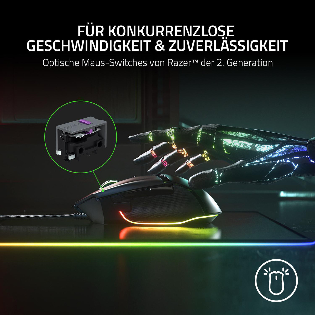 Bild 4 von RAZER Basilisk V3 Gaming Maus, Schwarz