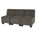 Bild 1 von Modular 3-Sitzer Sofa Couch Moncalieri, Stoff/Textil ~ braun, ohne Armlehnen