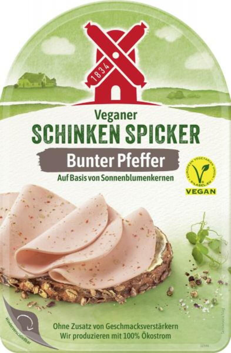 Bild 1 von Rügenwalder Mühle Veganer Schinken Spicker mit buntem Pfeffer
