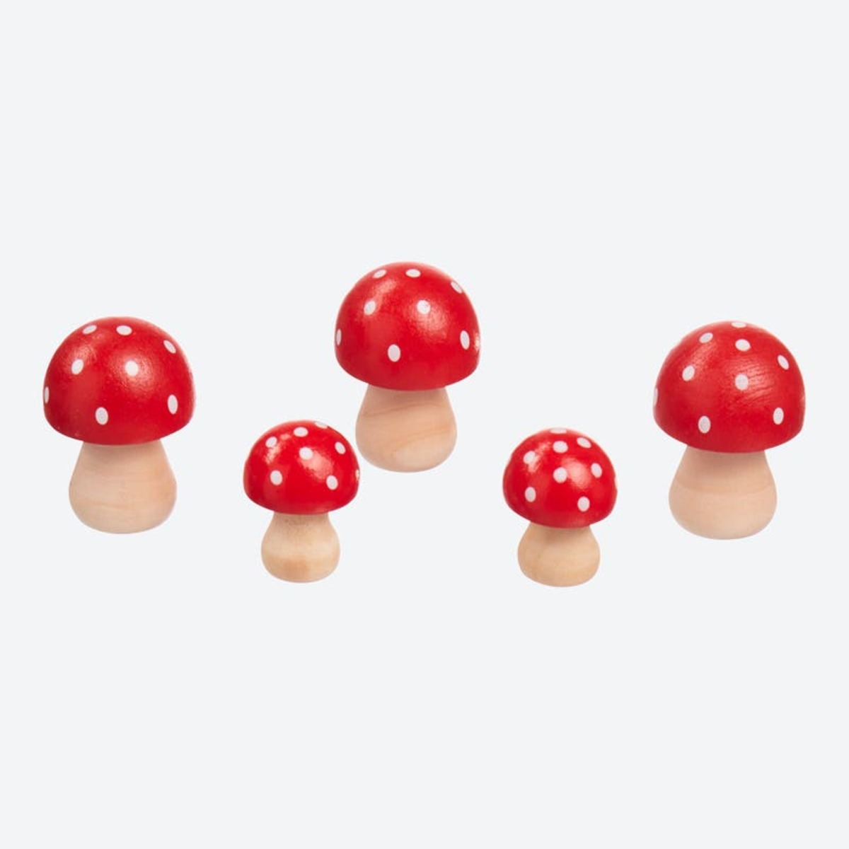 Bild 1 von Deko-Pilze aus Holz, 5er-Set