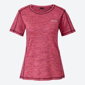 Damen-Fitness-T-Shirt in Space-Dye-Optik