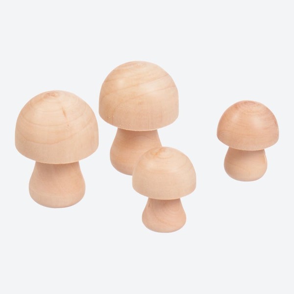 Bild 1 von Deko-Pilze aus Holz, 7er-Set