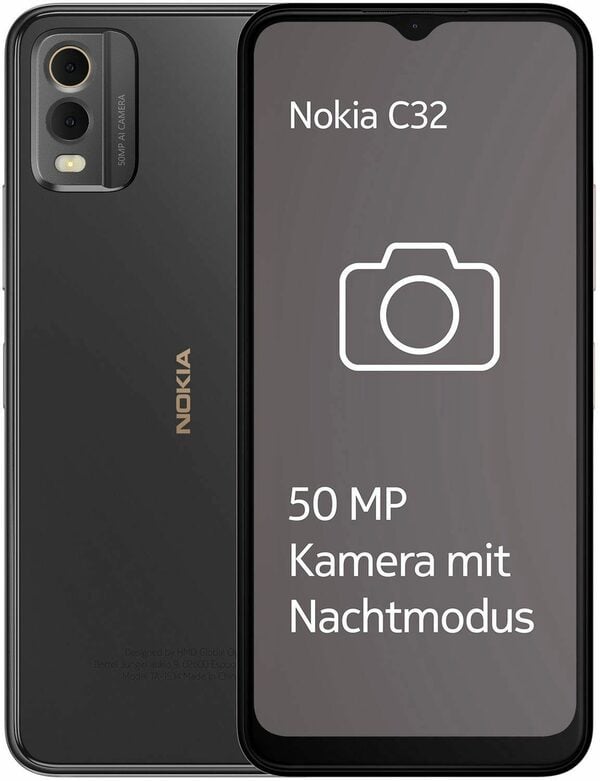 Bild 1 von Nokia C32, 3+64GB Smartphone (16,56 cm/6,52 Zoll, 64 GB Speicherplatz, 50 MP Kamera)