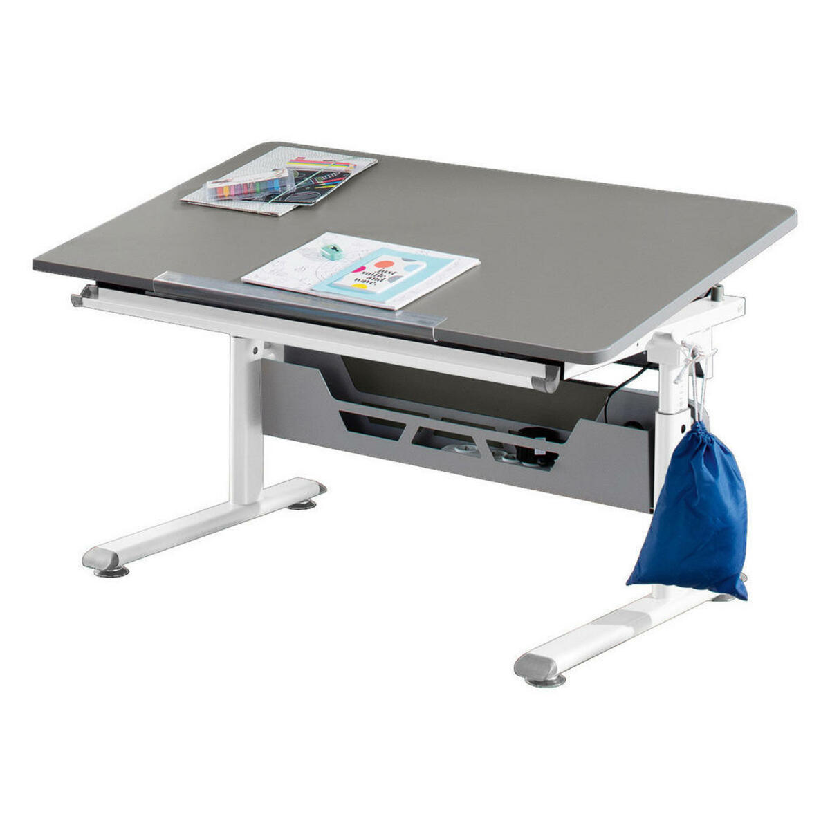 Bild 1 von Paidi JUGENDSCHREIBTISCH Weiß, Schiefer