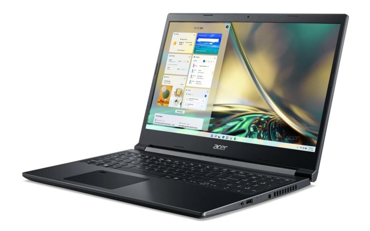 Bild 1 von Gaming-Notebook Aspire 7 (A715-43G-R0BR), Schwarz, 15,6 Zoll, Full-HD, Ryzen 5 5625U, 8GB, 512GB, Geforce RTX 3050