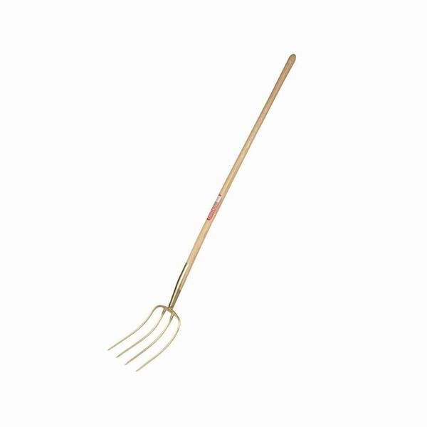 Bild 1 von ERNTEKÖNIG Dunggabel 4 Zinken, 135cm-Stiel Esche, 313x23cm, gold-lackiert