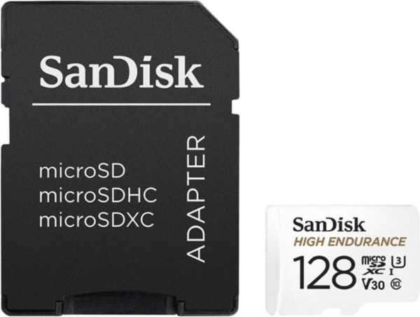 Bild 1 von Sandisk Micro SDXC High Endurance 128 GB 100 MB/s + Adapter