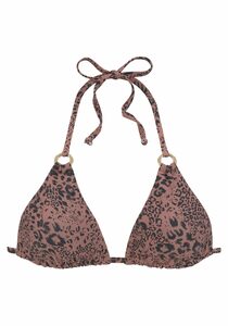 LASCANA Triangel-Bikini-Top Asha, mit goldfarbenen Ringen